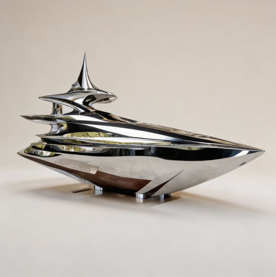Stainless Steel Yatch Sculpture