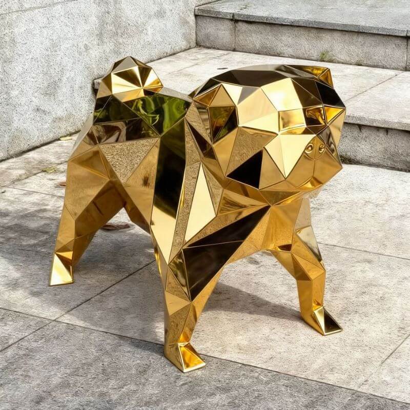 Steel Dog Sculpture