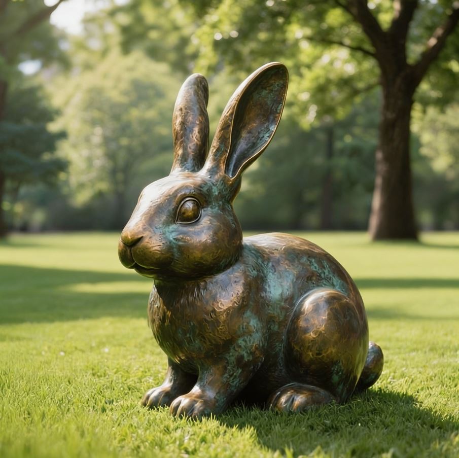 Steel Rabbit Statue