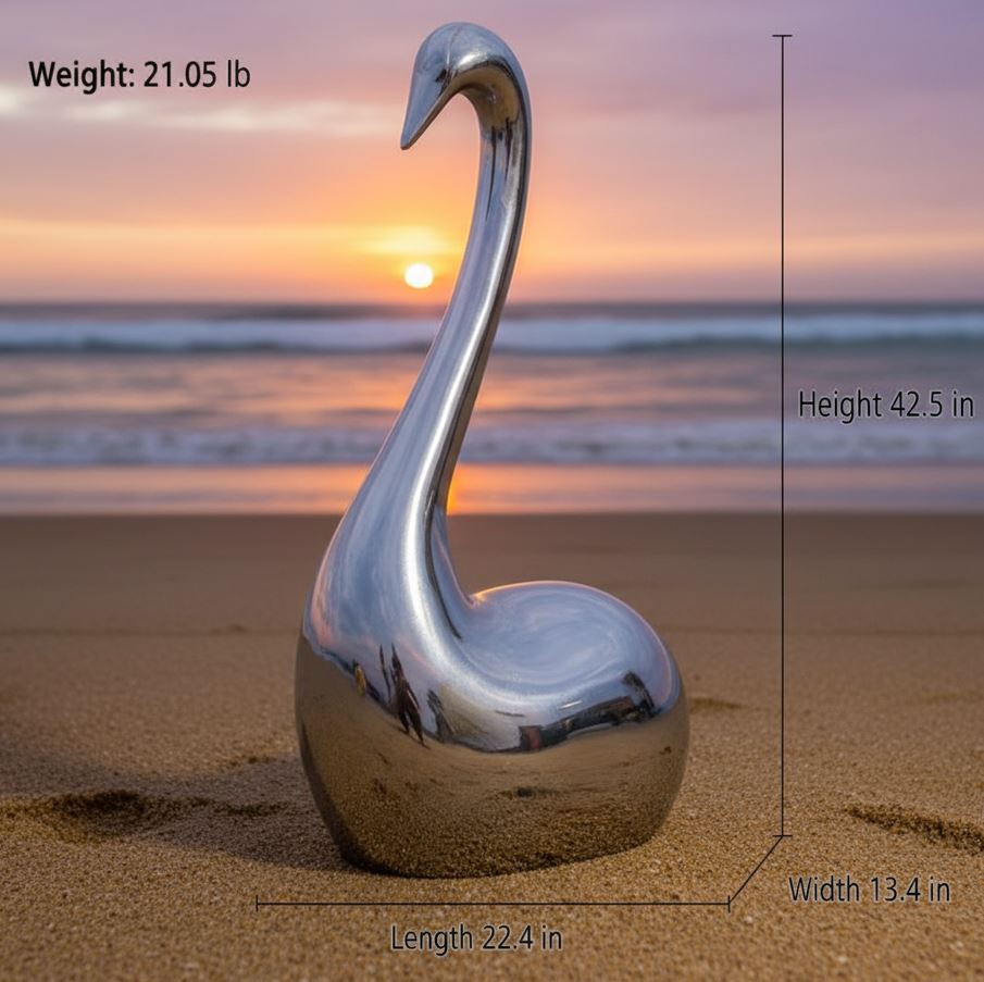 Swan Metal Statue